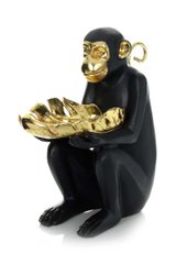 Скульптура Monkey & sheet KM410, чорний, золотий