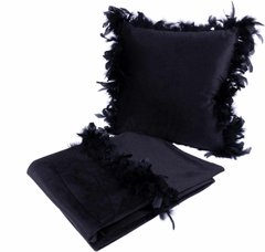 Набір подушка і плед Palmira Black, чорний