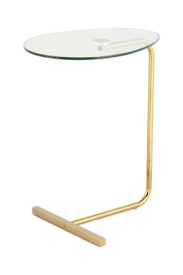 Стол Hampton SM525 Gold/Clear, золотой, прозрачный