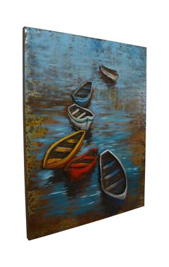 Фреска металлическая Boats 75х100 см цвета мульти