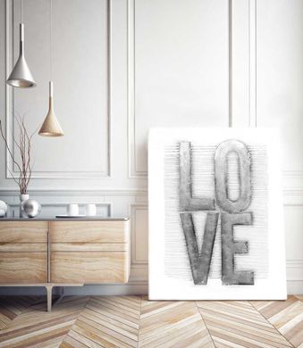 Декоративная фреска Love (Любовь) 80х100