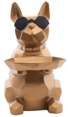 Декоративна скульптура Super Dog Geo Gold золотого кольору