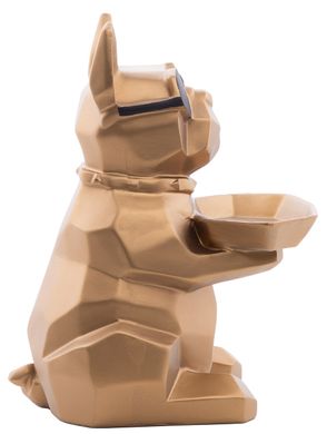 Декоративна скульптура Super Dog Geo Gold золотого кольору
