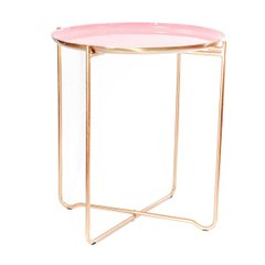 Стол Elsa M610 Pink/Copper, розовый, медный