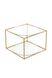 Стіл Cube SM110 Clear / Gold, прозорий