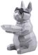 Декоративна скульптура Super Dog Geo Silver серебряного кольору