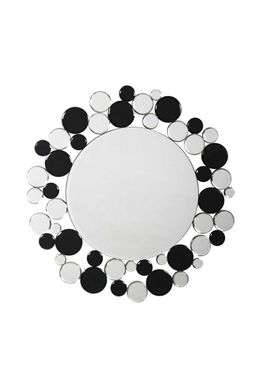 Настенное зеркало Chelsy SM1925 Silver/Black, серебряный, черный