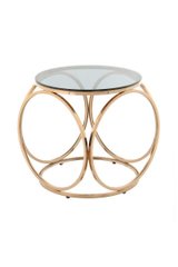 Дизайнерский стол Kurt SM125, серый, розовое золото