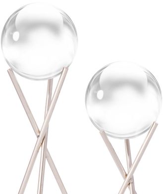 Декоративный набор скульптур Balls glass G/2 Silver серебряного цвета