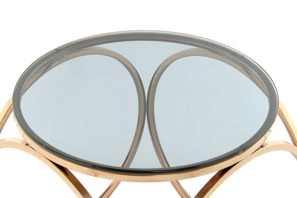 Дизайнерский стол Kurt SM125, серый, розовое золото