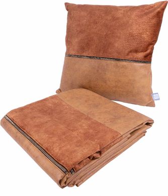 Набор подушка и плед Picco Terra/Coffee, коричневый