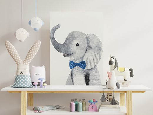 Картина в дитячу Elephant gentelman 50х70 cm