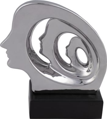 Скульптура Faces Silver, серебряный