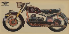Картина в интерьере Motorcycle 50х100 cm