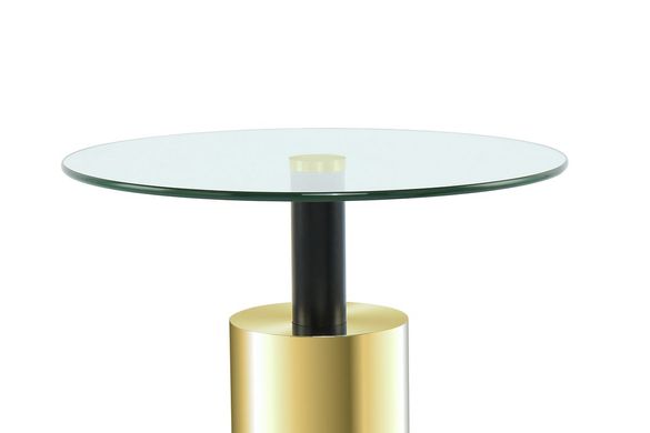 Стіл Rosy SM525 Clear / Gold з круглою стільницею