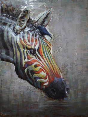Металлическая фреска Zebra (Зебра)