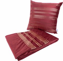 Набор подушка и плед Prisma 525 Red/Gold, красно-золотой