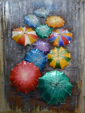 Фреска металлическая Umbrellas (Зонты)