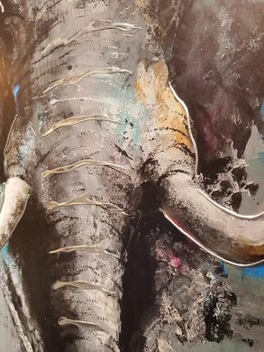 Картина Elephant Lightblue 75х100 cm з доставкою