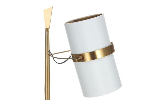 Настольная лампа Novus White/Gold с тканевым плафоном
