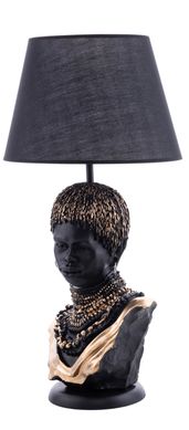 Купить настольную лампу African girl Black/Gold в цвете черно-золотой