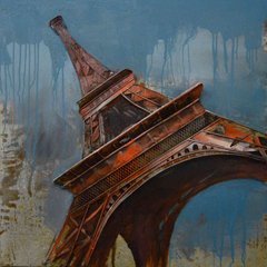 Фреска Eiffel Tower II 80х80 см кольору мульті