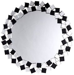 Настенное зеркало Laguna S1825 Silver/Black серебряно-черного цвета