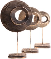 Декоративний набір скульптур Rounds Bronze бронзового кольору