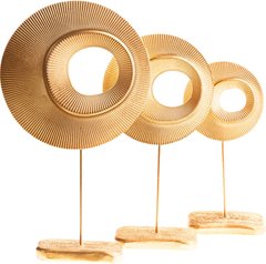 Декоративный набор скульптур Rounds Gold золотого цвета