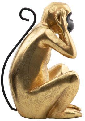 Скульптура Monkey KM210 Black/Gold, черный, золотой