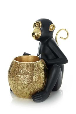 Скульптура Monkey&barrel KM110, черный, золотой