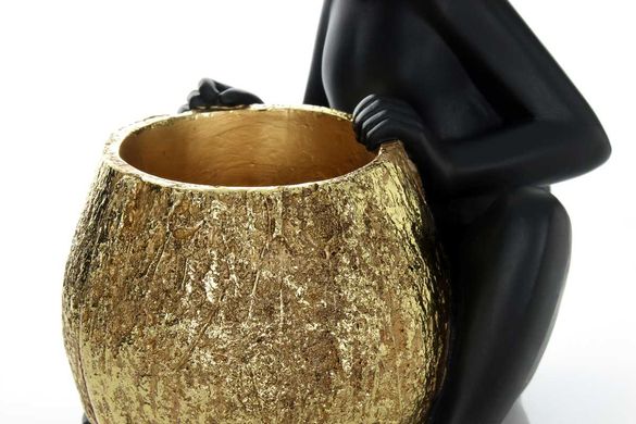 Скульптура Monkey&barrel KM110 Black/Gold, черный, золотой