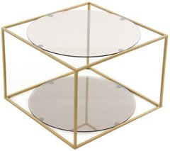 Купить журнальный столик Cube SM110 Grey/Gold в цветах серый и золотой
