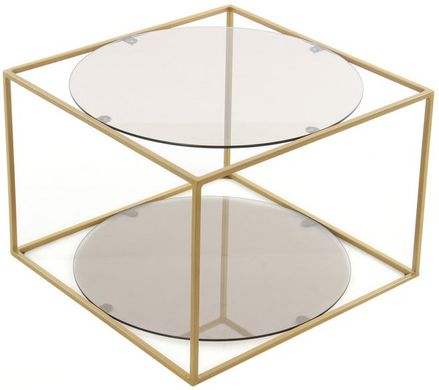 Купити журнальний столик Cube SM110 Grey/Gold в кольорах сірий і золотий