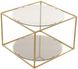 Купити журнальний столик Cube SM110 Grey/Gold в кольорах сірий і золотий