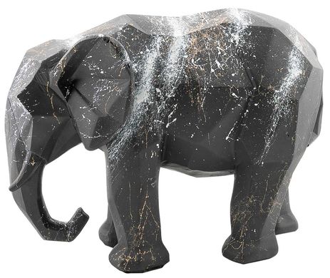 Декоративна скульптура Elephant Blackmarble/Black чорного кольору