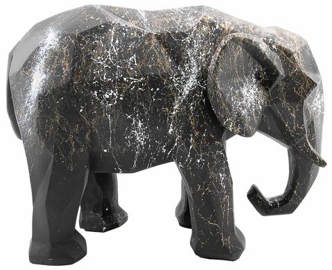 Декоративная скульптура Elephant Blackmarble/Black черного цвета